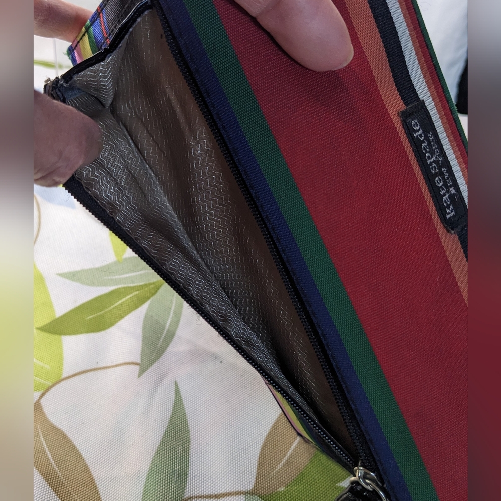 Kate Spade PROJECT Striped Foldover Wallet W/ Callouts For Rehab Or Repurpose - Picture 15 of 16